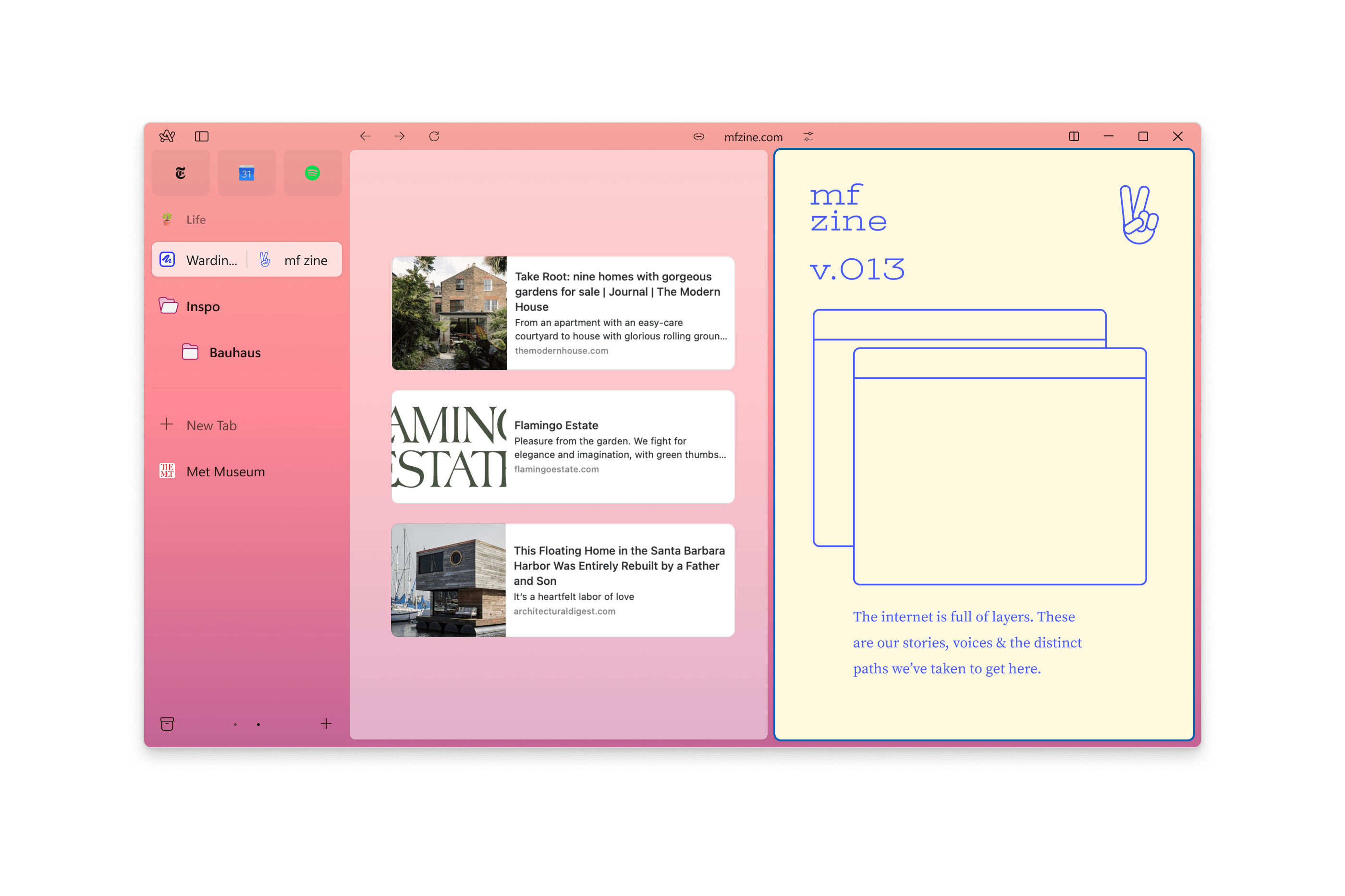 Screenshot of Arc by The Browser Company of New York